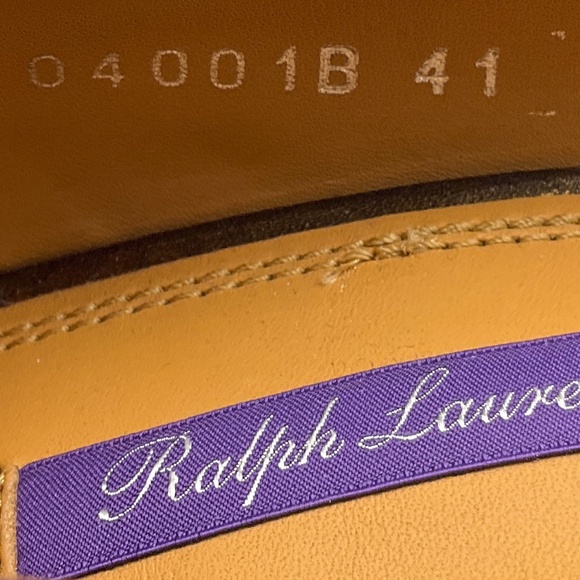 RALPH LAUREN COLLECTION BRONZE METALLIC LEATHER PUMPS - Picture 9 of 10